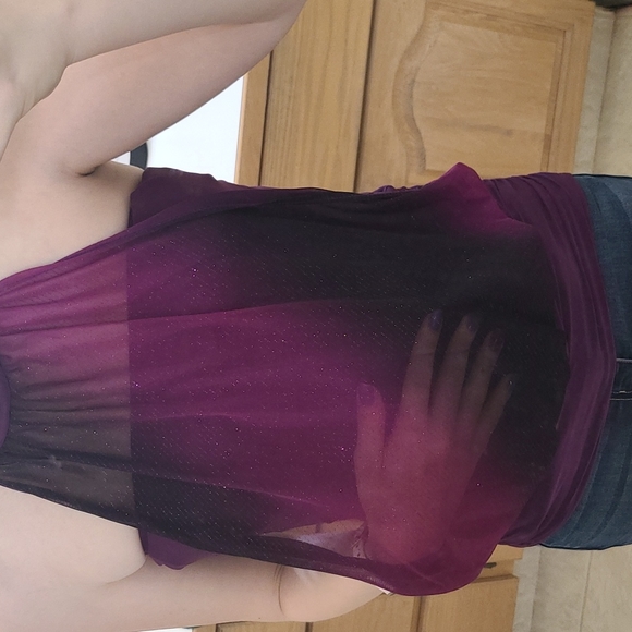 Purple strapless top - Picture 3 of 3